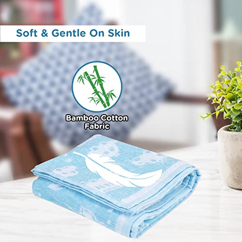 Mee Mee Bamboo Cotton Premium Baby Washcloth, Washable & Reusable, Extra Soft Face Towels for Newborns, Kids, Toddlers, Infants - Car Print, Light Blue 90X90 CM - Image 4