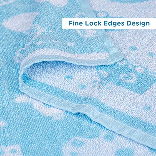 Mee Mee Bamboo Cotton Premium Baby Washcloth, Washable & Reusable, Extra Soft Face Towels for Newborns, Kids, Toddlers, Infants - Car Print, Light Blue 90X90 CM - Image 5
