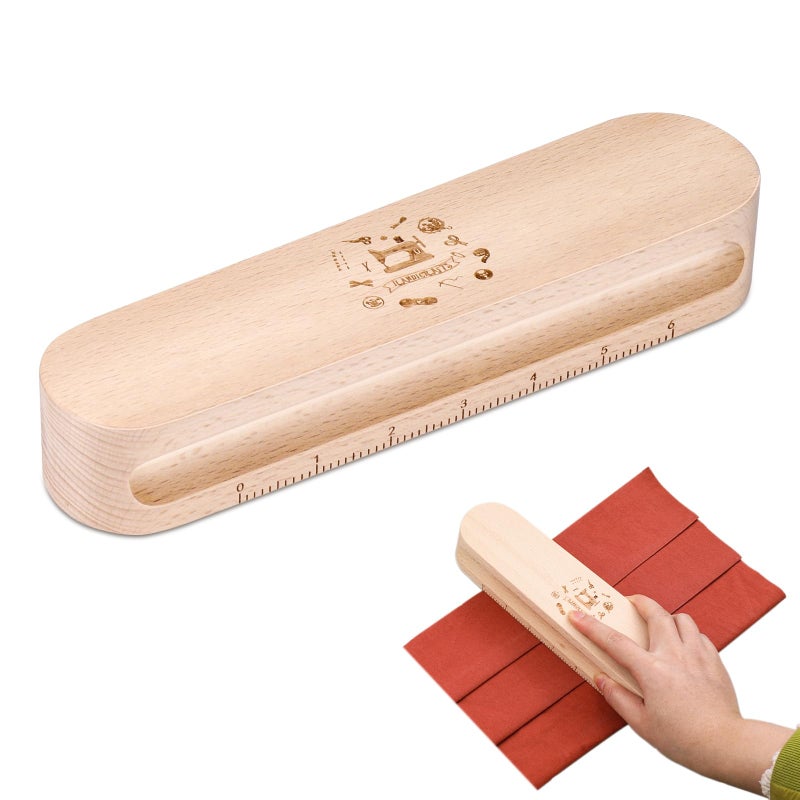 Fteven Tailors Clapper Wooden Clapper for Quilting, Professional Hardwood Clapper Sewing Tool for Quilting and Ironing, Multipurpose Quilters Pressing Tools for Wrinkle Sewing, Fabric Folds - Image 1