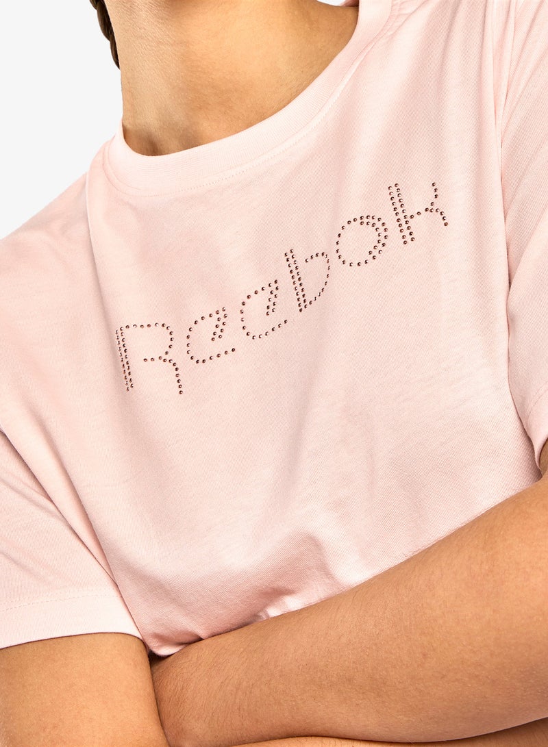 Reebok Studded Logo T-Shirt - Image 3