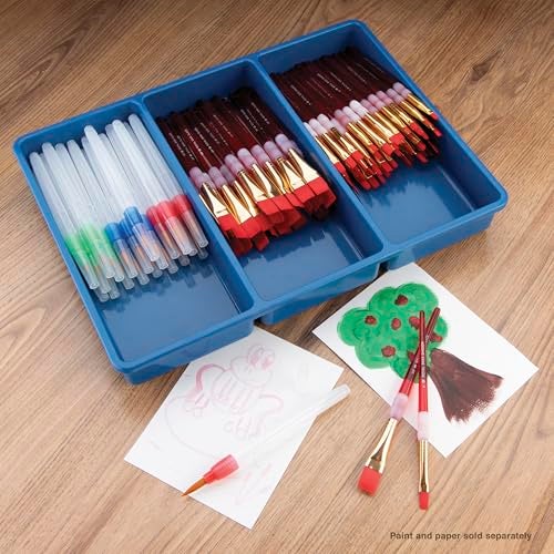 Royal Brush Big Kids Choice Brush Bonus Flat Classroom Pack, Assorted, Set of 72 Brushes and 12 Aprons - 406839 - Image 3