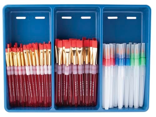 Royal Brush Big Kids Choice Brush Bonus Flat Classroom Pack, Assorted, Set of 72 Brushes and 12 Aprons - 406839 - Image 5