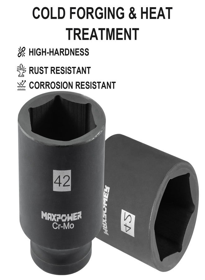 MAXPOWER 3/4 Inch Drive 42mm Deep Impact Socket with 6-Point Design, Made with Heat-Treated Chrome Molybdenum Steel, SAE - Image 5