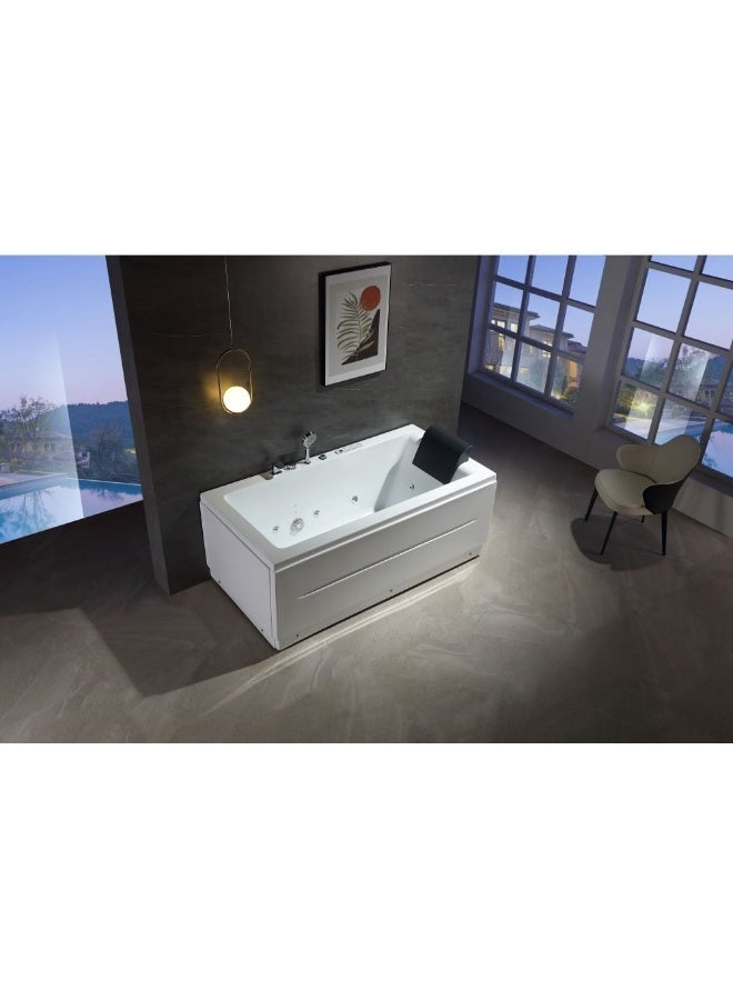 DANUBE HOME Milano Atlantis Plus Massage Bath Tub W/Digital Panel Air Bubble 1700*850*675 (1 Pieces/Set) Acrylic Body With Metal Rod Support Massage Bathtub |Bath Tub With Massager For Bathroom-White - Image 2