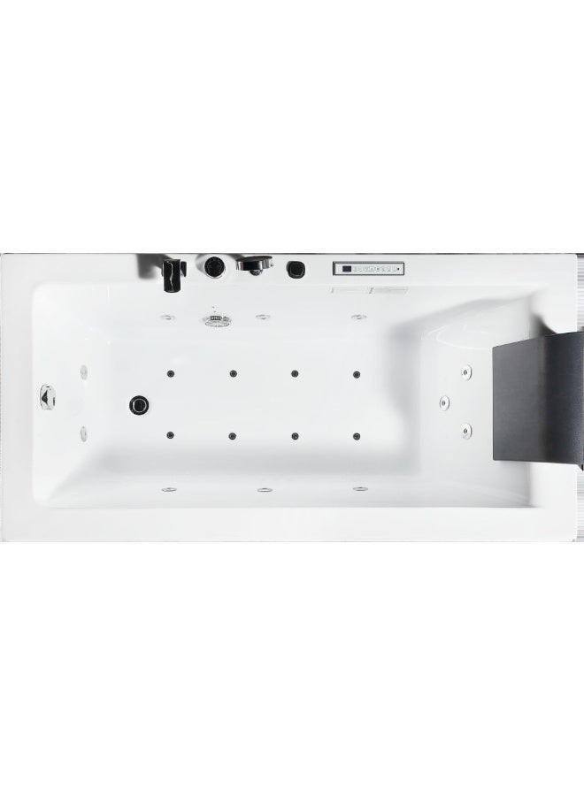 DANUBE HOME Milano Atlantis Plus Massage Bath Tub W/Digital Panel Air Bubble 1700*850*675 (1 Pieces/Set) Acrylic Body With Metal Rod Support Massage Bathtub |Bath Tub With Massager For Bathroom-White - Image 4