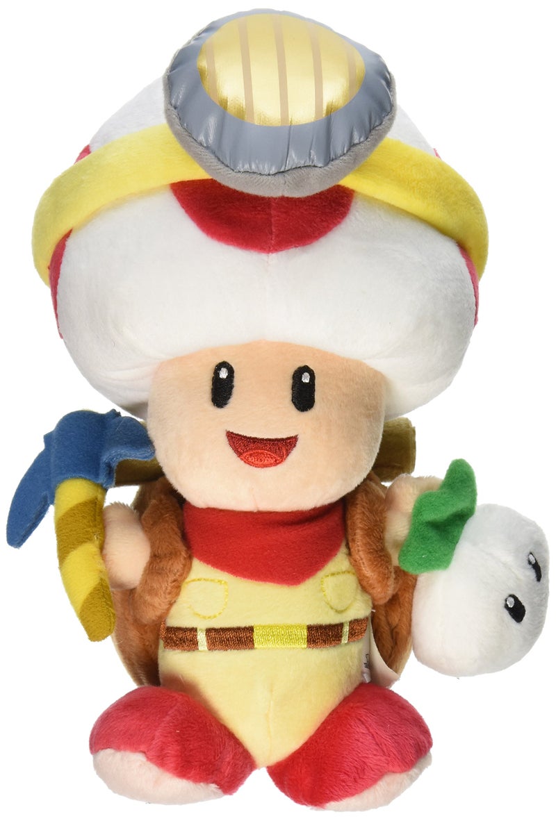 Little Buddy Super Mario Bros. Captain Toad Standing Pose Stuffed Plush, 9""", Multi-Colored (1409) - Image 1