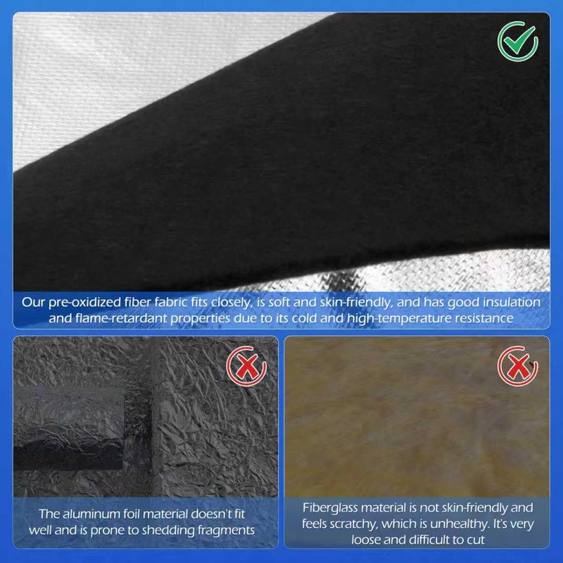 YIBOBO 2Pcs Upgraded Water Heater Insulation Blanket,Pre-Oxidized Fiber Technology for Energy Saving, Soft Tight Fit Easy to Cut & Install, Includes16FT Foil Tape, Fits 40-80 Gallon Tanks (84"x24") - Image 4