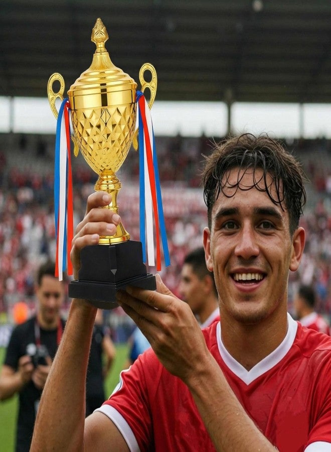 كأس ليليافار لكرة القدم، كأس ذهبي كبير، جوائز معدنية، كأس العالم لكرة القدم، لبطولات كأس الرياضة، مسابقات كرة السلة، البطولات، الاحتفالات، الحفلات، الهدايا (3 قطع، 16 × 7.9 بوصة) - Image 5