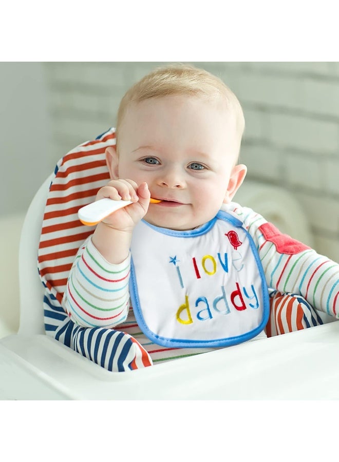 2ooya 7Pcs Cotton Waterproof Baby Bibs Hook Loop Closure Newborn Bib Keepsake Baby Gift for Drooling Feeding Eating - Image 5