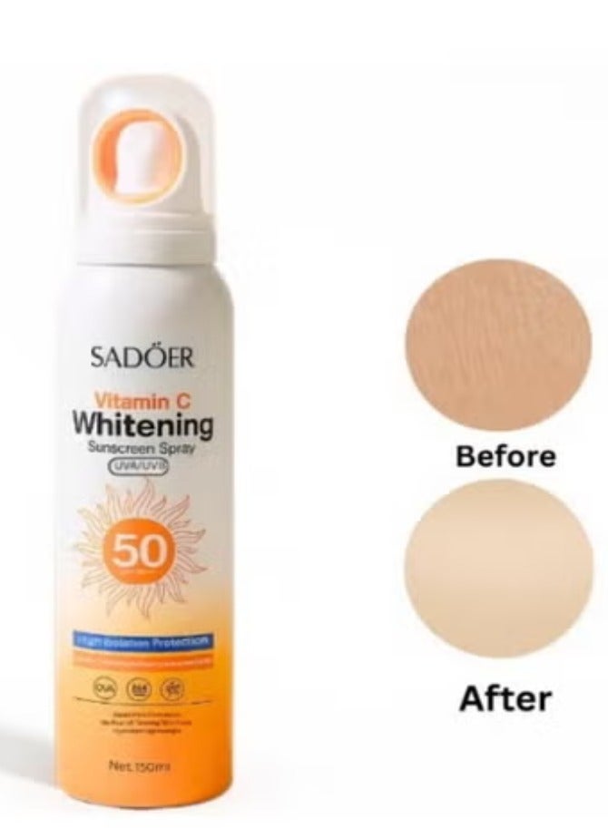 SADOER Vitamin C Whitening Sunscreen Spray 150 ML - Image 2