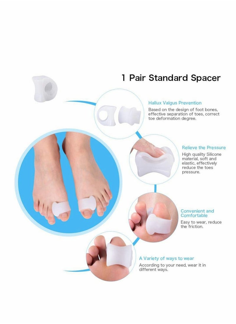 Bunion Corrector Splint Cushions Orthopedic Toe Separator Support Splint Turf Brace Spacer Straightener Protector Socks Hammertoe Relief Pain Treatment Elastic Cushion Hammer Toe Aid Alignment Insole