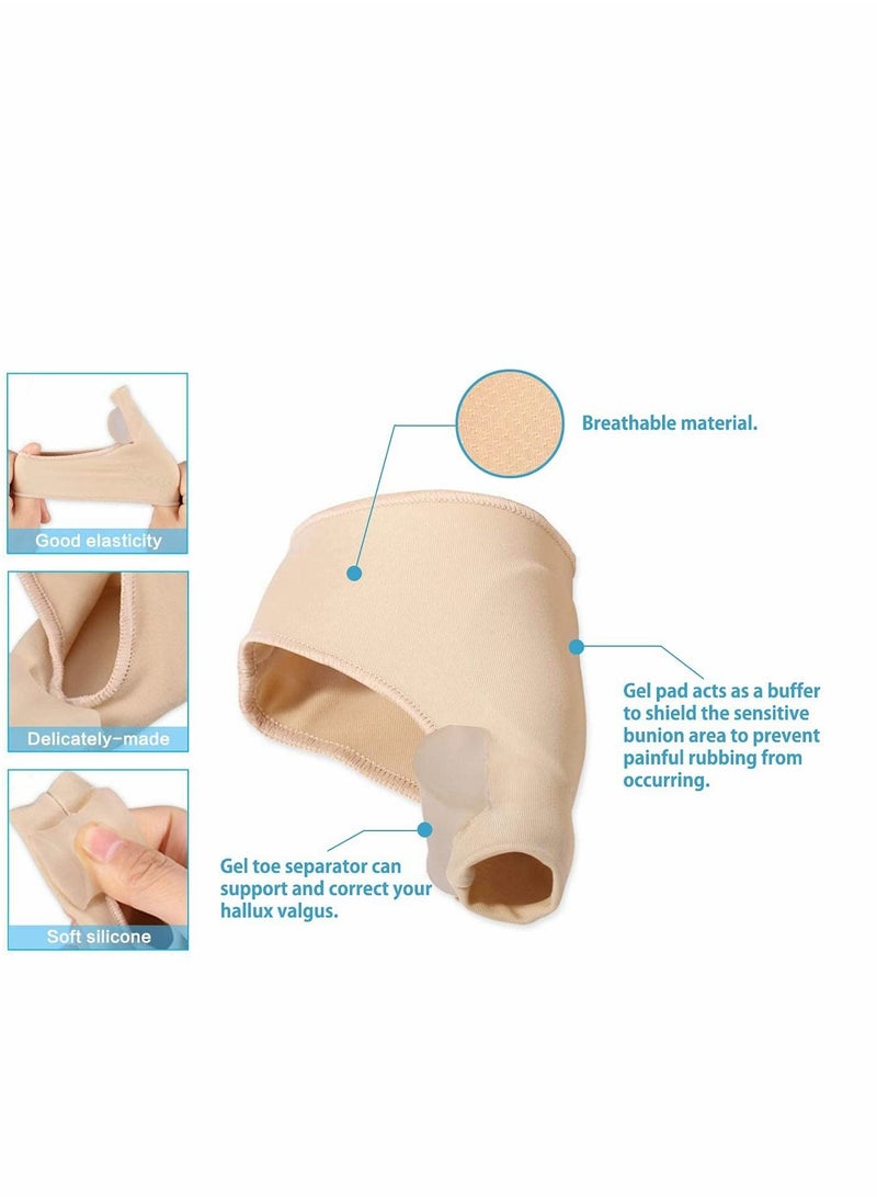 Bunion Corrector Splint Cushions Orthopedic Toe Separator Support Splint Turf Brace Spacer Straightener Protector Socks Hammertoe Relief Pain Treatment Elastic Cushion Hammer Toe Aid Alignment Insole