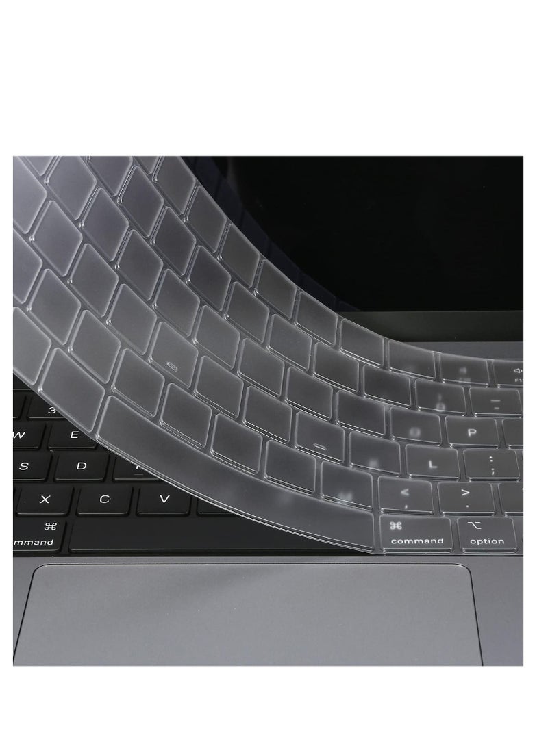 Generic Premium Keyboard Cover Skin Ultra Thin for MacBook Air 15" M3 M2 (A3114 A2941), Air 13.6" (A3113 A2681) 2024-2021, Pro 14" 16" M4 M3 M2 M1 (A3112 A3401 A3185 A2918 A2992 A2779 A2442 A2991 A2780 A2485)Clear TPU Skin  - Image 3