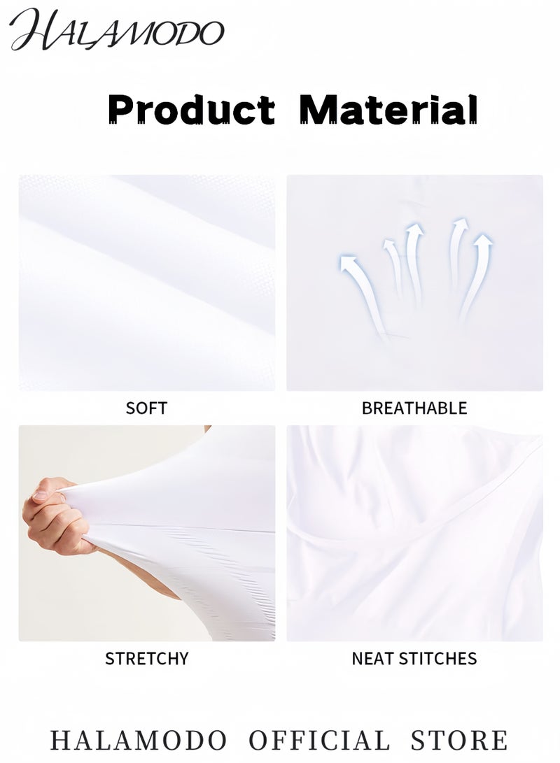 HALAMODO Men's Body Shaper Slimming Vest Tummy Control Shapewear Thermal Compression Base Layer Slim Muscle Shirt Tank Top Shapewear - Image 2