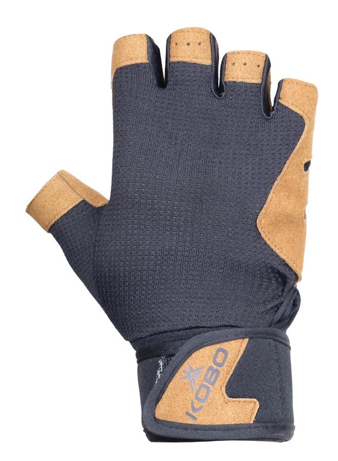 Kobo WTG-69 Weight Lifting Gym Gloves Hand Protector for Fitness Training with Wrist Support (Large) - Image 4