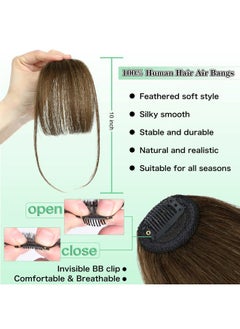 NAYOO Clip in Bangs - 100% Human Hair Bangs Clip in Hair Extensions  - Image 3