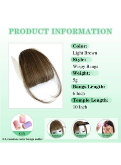 NAYOO Clip in Bangs - 100% Human Hair Bangs Clip in Hair Extensions  - Image 2