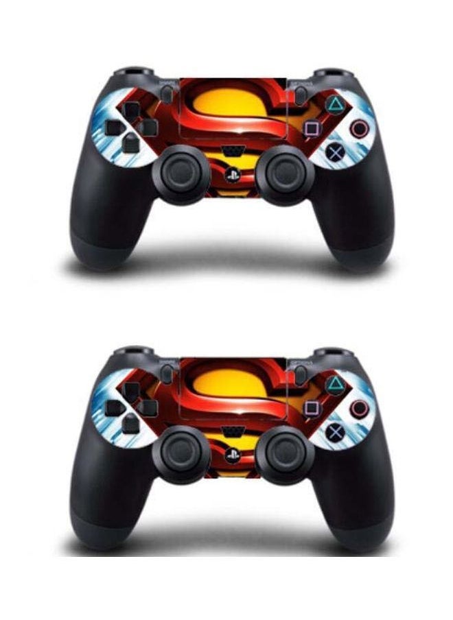 NIBEMINENT - 4-Piece Superman Themed Console And Controller Sticker Set For PlayStation 4 Slim - Image 1