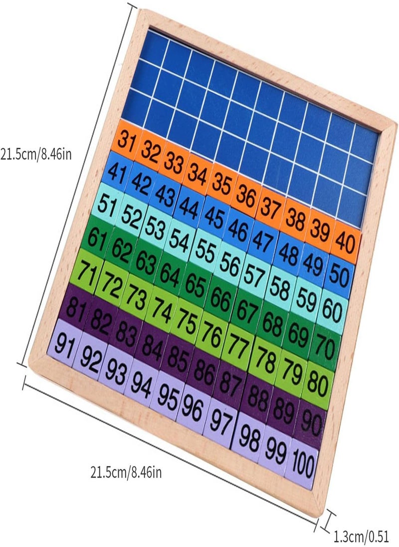 GGOOT Montessori Math Board | Number Recognition Games For Kindergarten | Toddler Learning Activities, Hundred Board Montessori Wood Educational Game For Kids  - Image 4