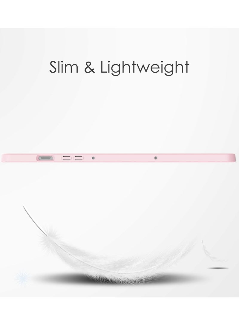 VKL Hybrid Slim Case for Samsung Galaxy Tab S9 FE 10.9 Inch/Galaxy Tab S9 11 Inch 2023, Ratesell Shockproof Cover with Clear Transparent Back Shell, with S Pen Holder Pink - Image 2