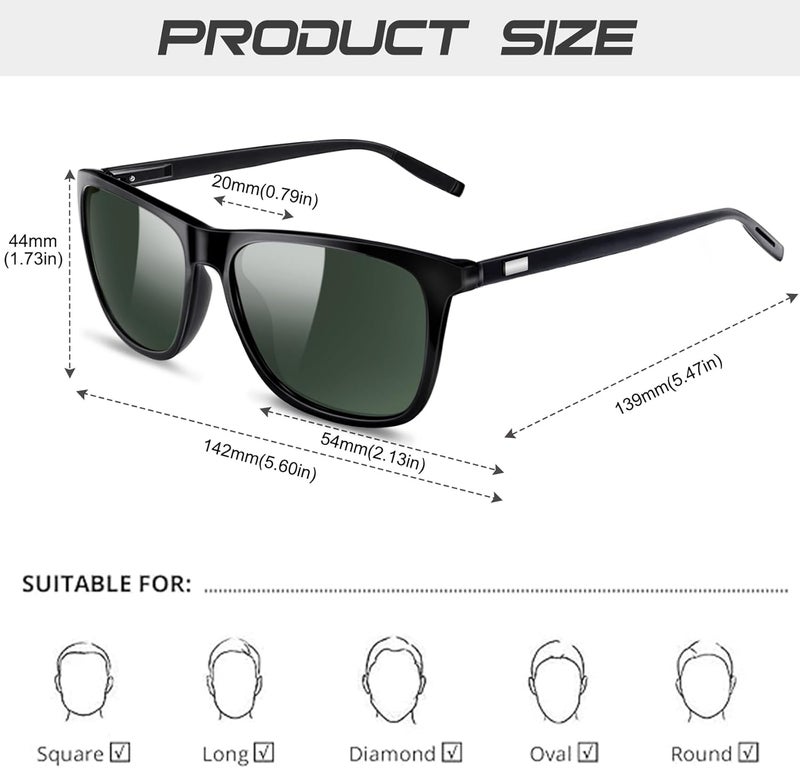 KANASTAL Polarized Sunglasses for Men Women, Classic Square Sports Sun Glasses Driving, Fashion Shades for Womens UV400 Protection Fishing Outdoor Cycling Activities - Image 3