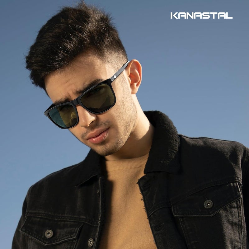 KANASTAL Polarized Sunglasses for Men Women, Classic Square Sports Sun Glasses Driving, Fashion Shades for Womens UV400 Protection Fishing Outdoor Cycling Activities - Image 2