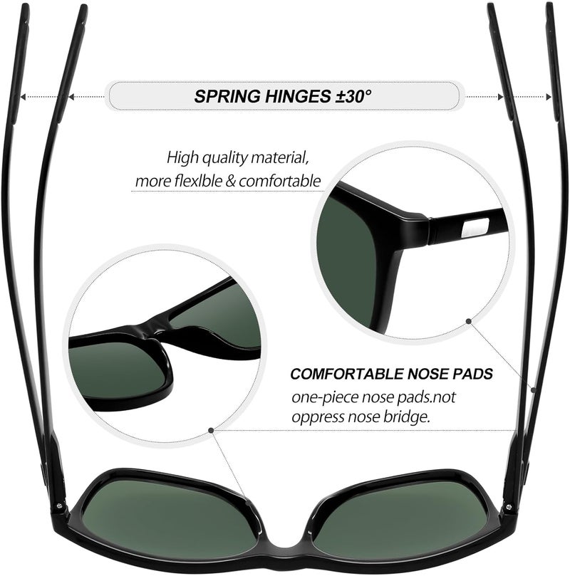 KANASTAL Polarized Sunglasses for Men Women, Classic Square Sports Sun Glasses Driving, Fashion Shades for Womens UV400 Protection Fishing Outdoor Cycling Activities - Image 4