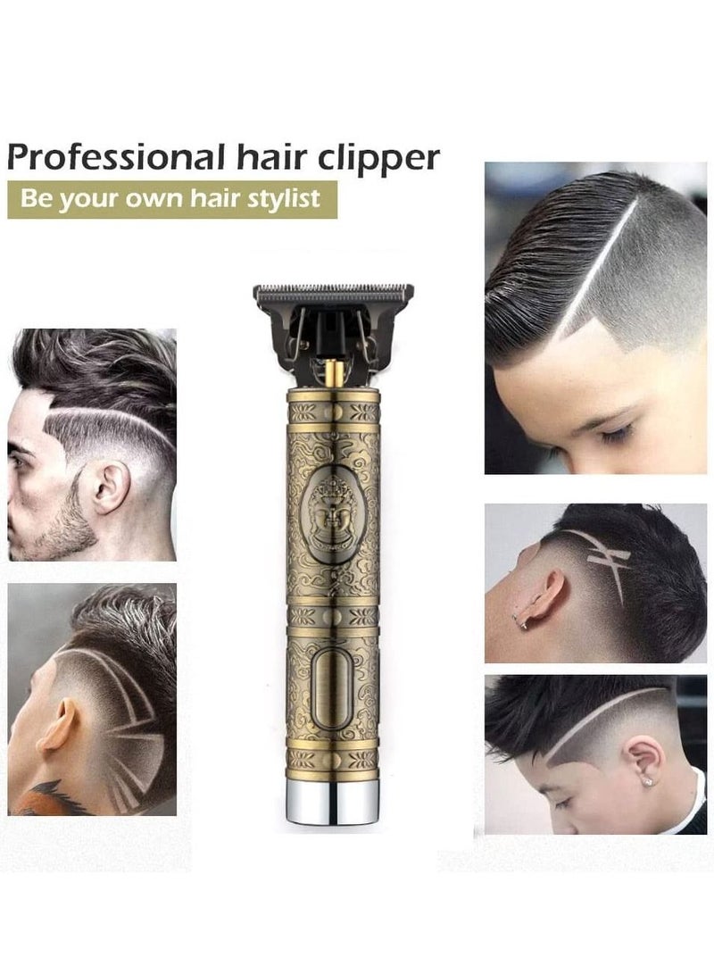 Electric Hair Clipper Rechargeable Shaver Low Noise Professionals Design Perfect Shaver And Haircut Rechargeable Beard And Moustaches Hair Machine And Trimming(Gold Color & 1 Set) - Image 2