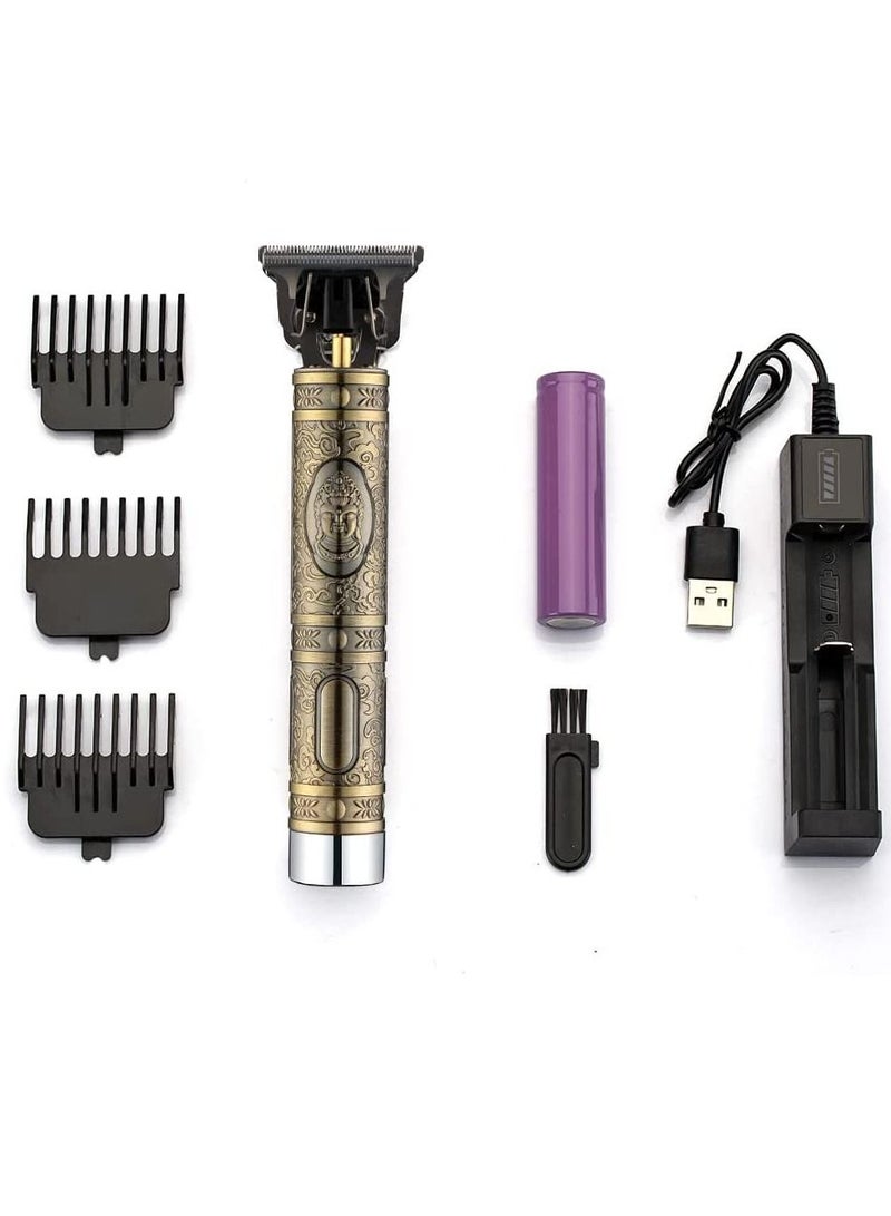 Electric Hair Clipper Rechargeable Shaver Low Noise Professionals Design Perfect Shaver And Haircut Rechargeable Beard And Moustaches Hair Machine And Trimming(Gold Color & 1 Set) - Image 5