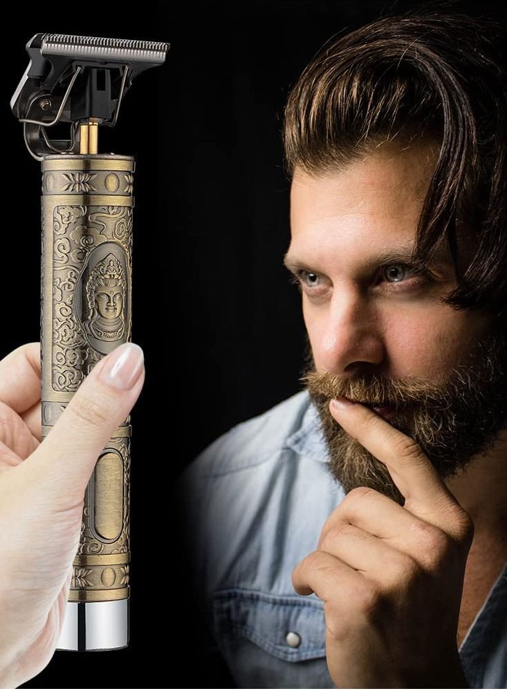 Electric Hair Clipper Rechargeable Shaver Low Noise Professionals Design Perfect Shaver And Haircut Rechargeable Beard And Moustaches Hair Machine And Trimming(Gold Color & 1 Set) - Image 4