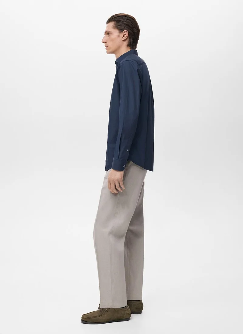 MANGO Regular-fit 100% cotton shirt