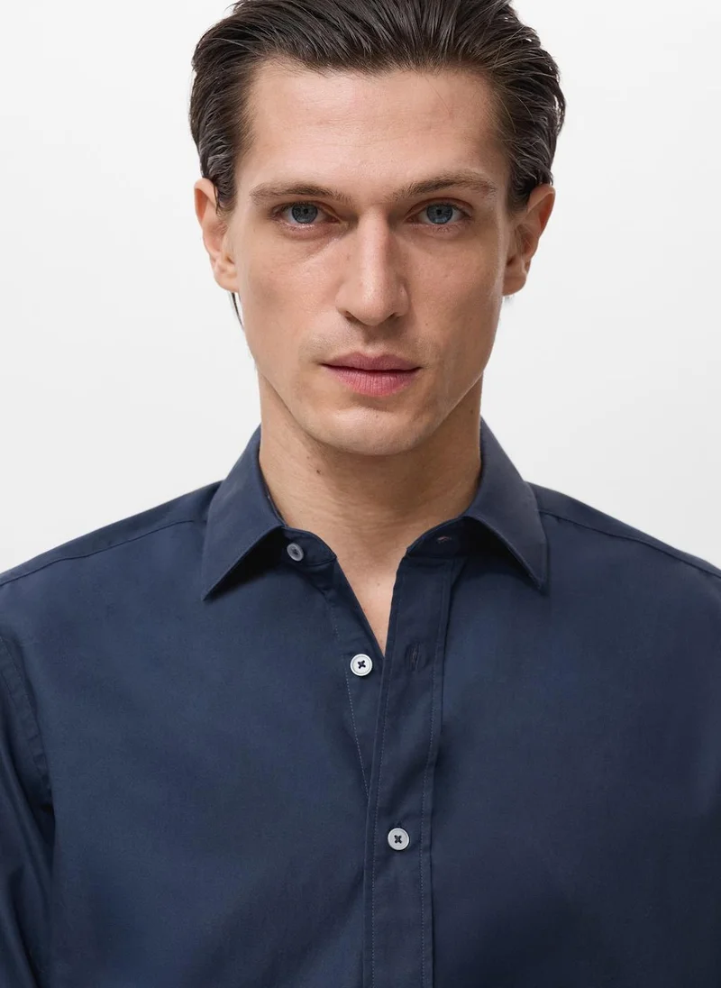 MANGO Regular-fit 100% cotton shirt