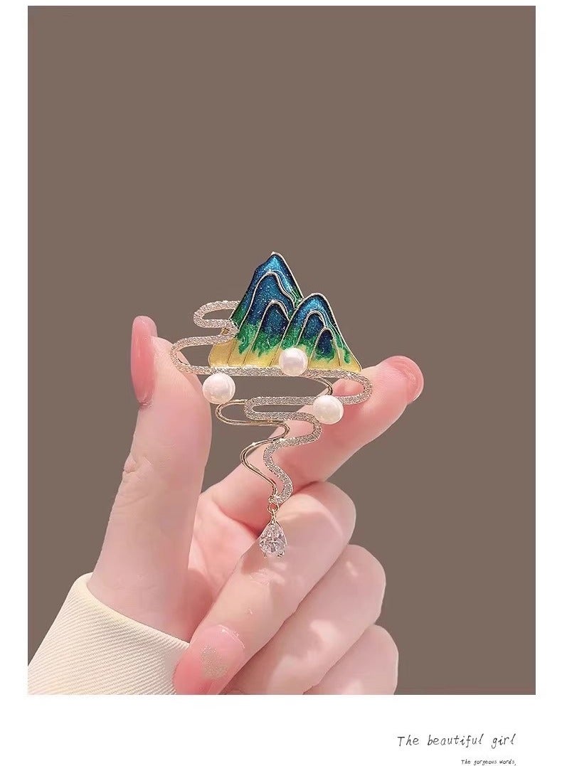 بروش أزرق 6 سم * 4 سم 1 قطعة - Image 3