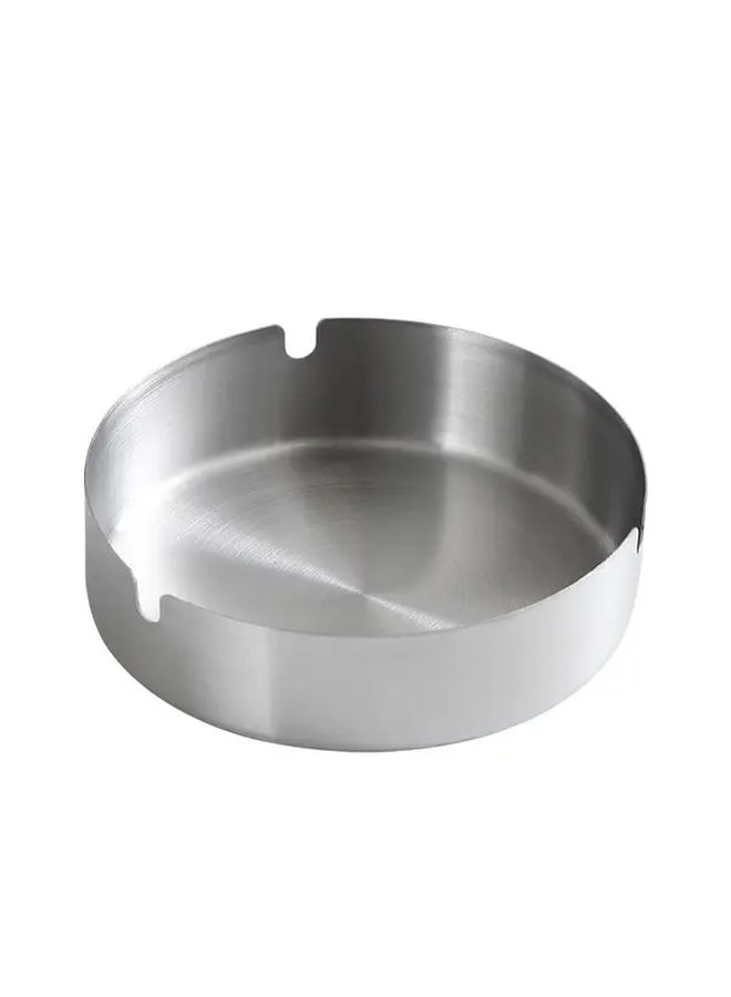 Silvery Stainless Steel Anti Fall Ashtray For Hotel Home Bar Restaurant Use - Image 4