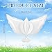 Arrowbash 24 Pcs White Doves Balloons 197 Inch Small Memorial Peace Dove Balloons Foil Pigeon Bird for Funeral Wedding Birthday Engagement Veterans Party Decoration Supplies - Image 4