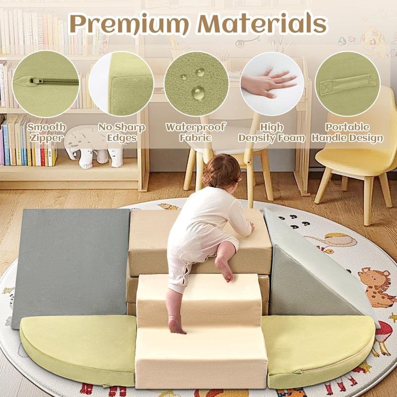 Erament 6-Piece Toddler Climbing Toys Indoor, Foam Climbing Toys for Toddlers, Soft Play Baby Climbing Blocks for Crawling and Sliding, Safe Climbing Play Set Indoor Gym Equipment for Toddler1-3, Infant, Baby - Image 3