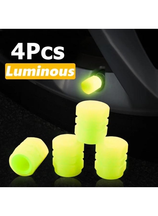 Generic Luminous Tire Valve Caps - Dust & Water Resistant 