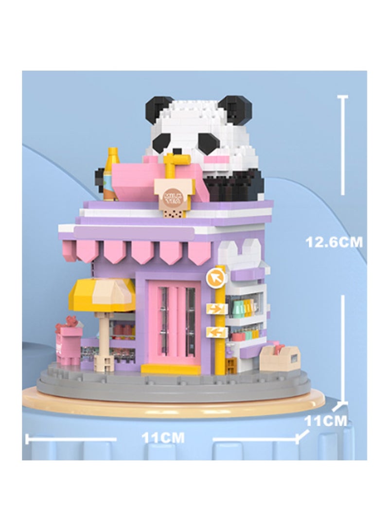 827pcs Panda Convenience Store Building Block Set Gift Friend Gift Suitable For Children Over 6 Years Old Classroom And Home Decoration Building Block Set - Image 2