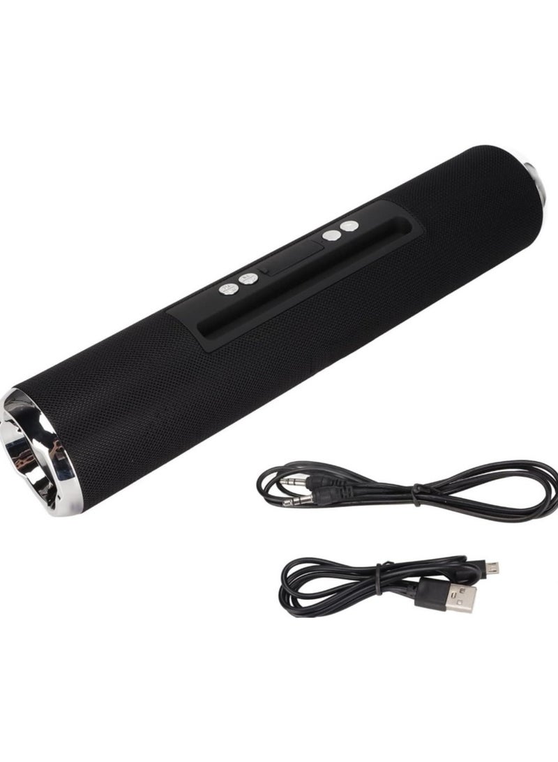 Sub speaker - Bluetooth Sound Bar TV Speaker with Battery Charger and Wireless Subwoofer Support Bluetooth Connection USB Micro SD Card - Gaming Speaker Subwoofer Stereo Surround 3.5mm AUX Jack Powerful Bass for PC - Portable Easy to Carry Speakers for PC Travel TV Family Events - Wireless HiFi Long Range Desktop Speaker - Large Subwoofer Bluetooth Speaker - Image 5