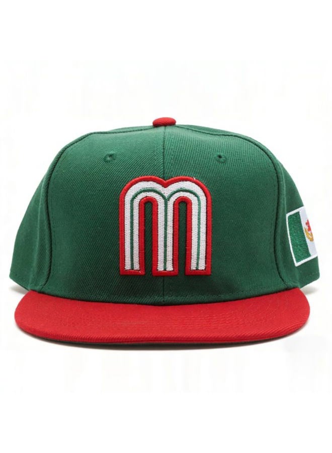 ZENRUIMING 1 Mexican National Flag Baseball Cap, Mother and Child M Embroidered Logo hat(Green) - Image 2