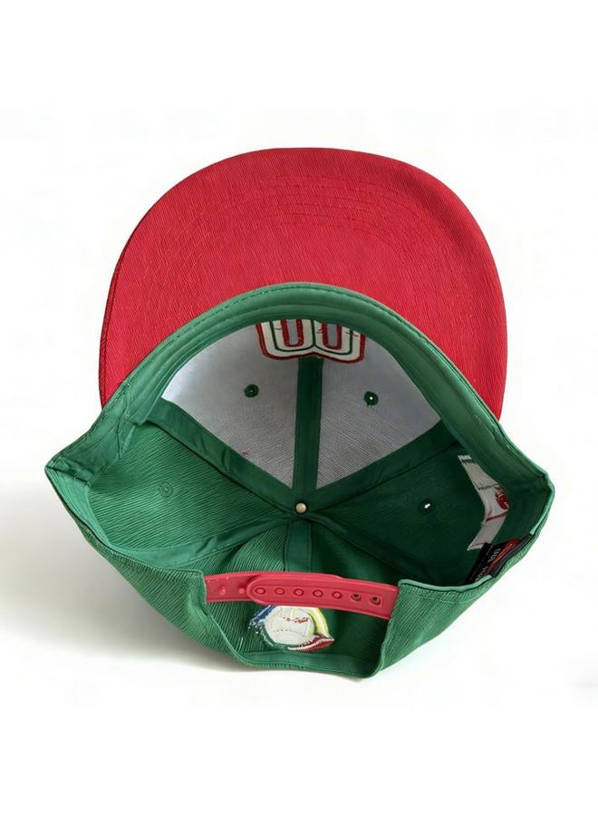 ZENRUIMING 1 Mexican National Flag Baseball Cap, Mother and Child M Embroidered Logo hat(Green) - Image 3