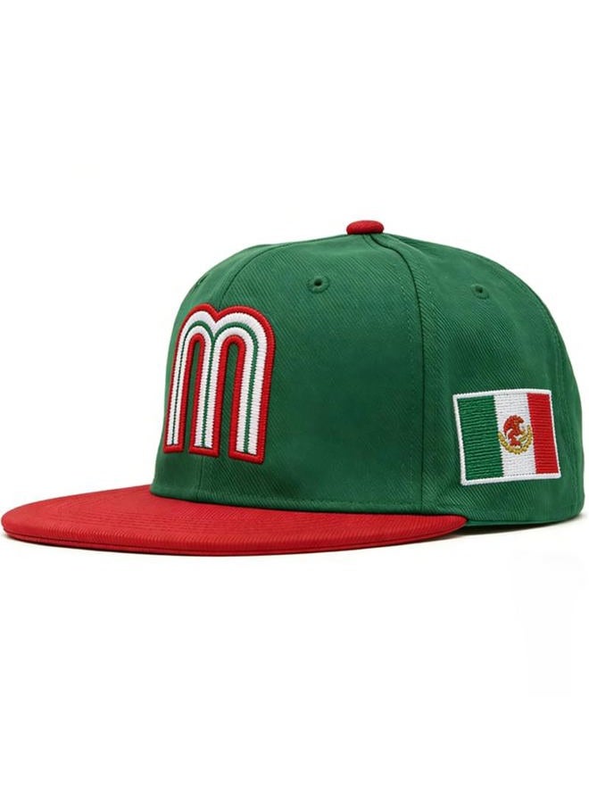 ZENRUIMING 1 Mexican National Flag Baseball Cap, Mother and Child M Embroidered Logo hat(Green) - Image 1