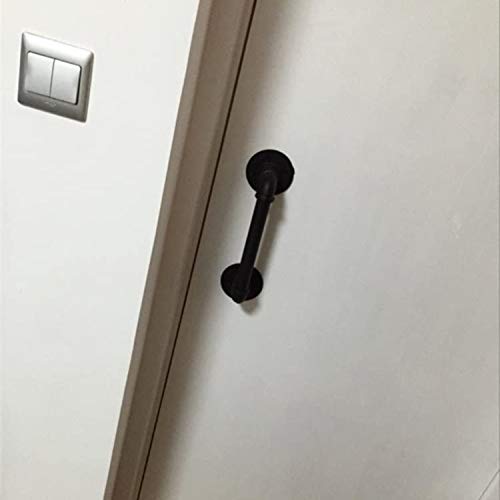 FOYO Set of 2 Industrial Pipe Door Pull Handle, Grab Bar, Towel Bar, Antique Rustic Cast Iron Handrail - Matte Black, 12 Inch - Image 5