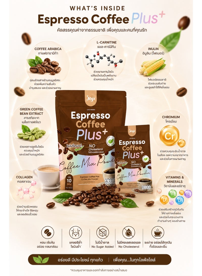 JOJI Espresso Coffee Plus+ Arabica Coffee Mix | Instant Coffee Powder | No Cholesterol - Image 2