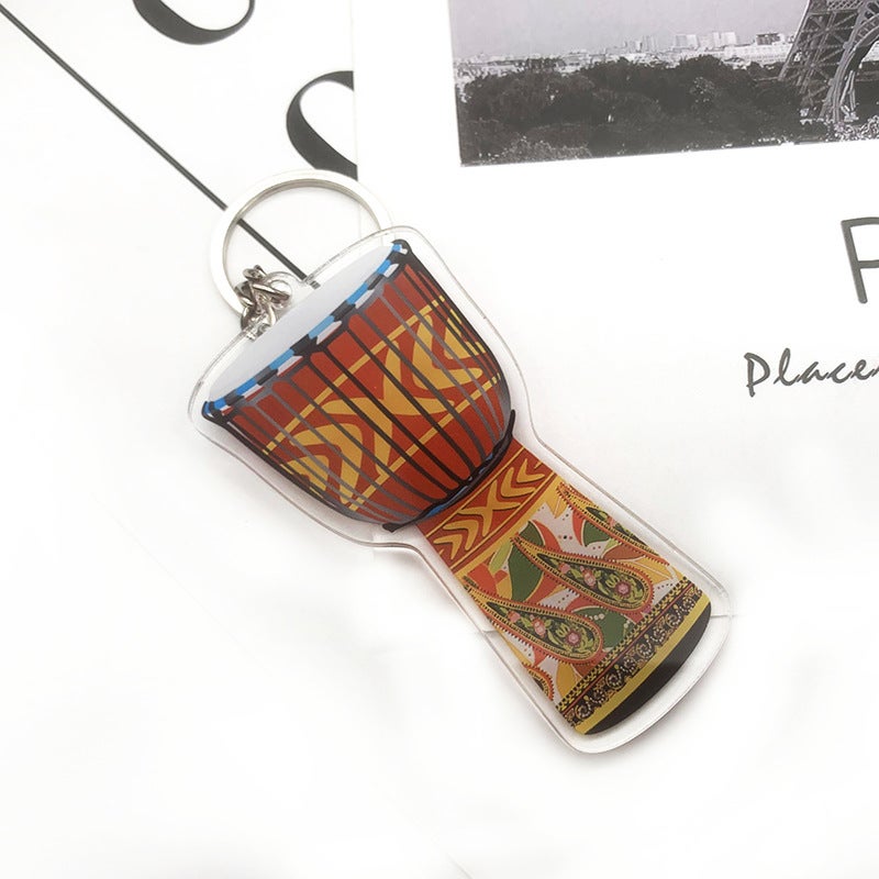 Acrylic Simulation Musical Instrument Keychain Violin Key Ring Guitar Band Gift Pendant Music Ornaments - Image 5