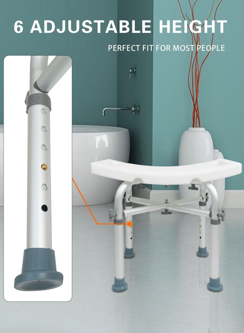 Meishida Shower Stool Height Adjustable Bath Chair Narrow Shower Chair - Image 4