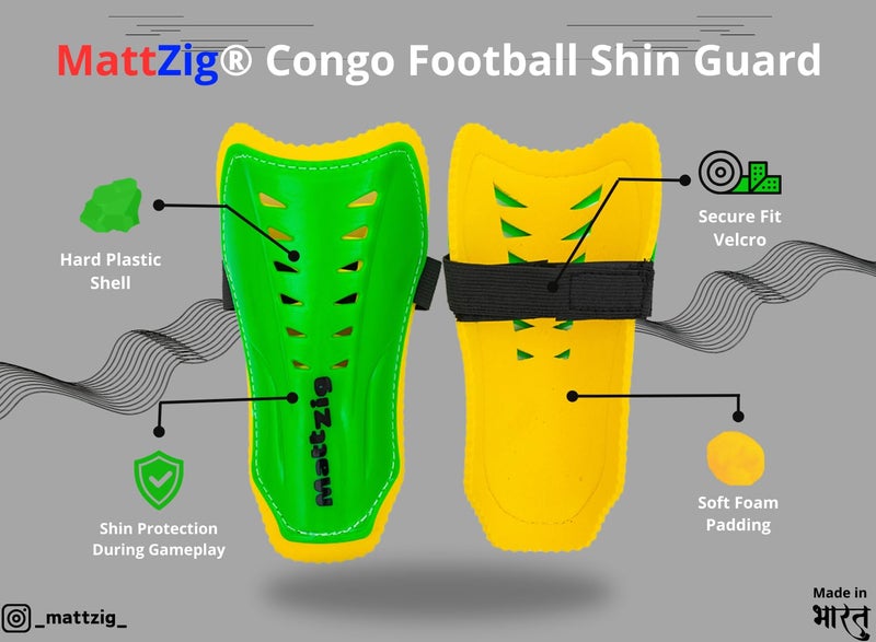 MATTZIG ® Club Football Kit (One Pair of Knee Length Lycra Cotton Socks + One Pair of Shin Guard + One Pair of Cotton Arm Sleeves + One Kit Bag) (Green) - Image 3