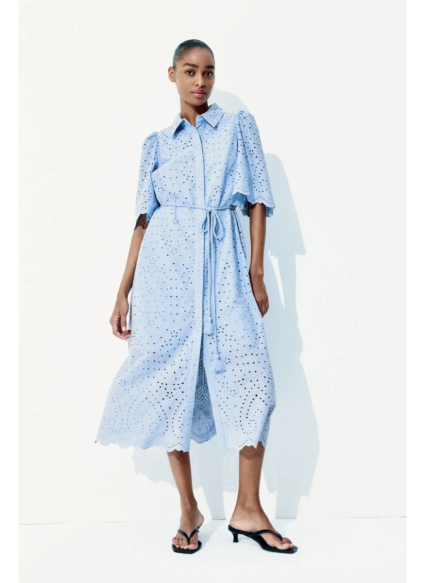 اتش اند ام Broderie Anglaise Shirt Dress