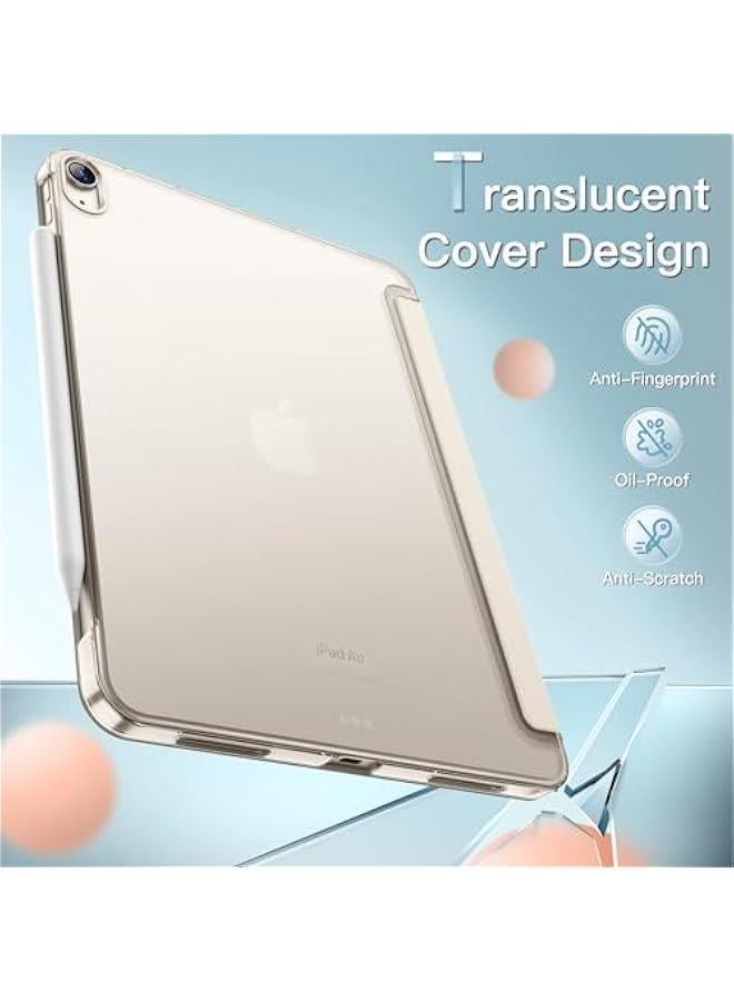 Case for iPad Air 11-Inch M3/M2 (2025/2024), iPad Air 5/4 (2022/2020 5th/4th Generation 10.9-Inch), Slim Stand Hard Back Shell Cover with Auto Wake/Sleep (Starlight) - Image 4