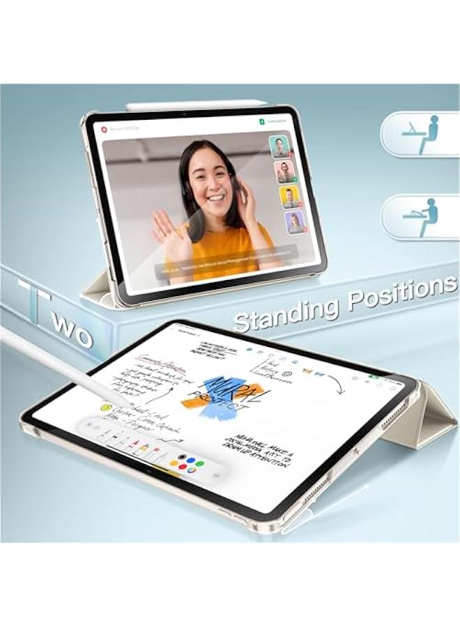 Case for iPad Air 11-Inch M3/M2 (2025/2024), iPad Air 5/4 (2022/2020 5th/4th Generation 10.9-Inch), Slim Stand Hard Back Shell Cover with Auto Wake/Sleep (Starlight) - Image 5